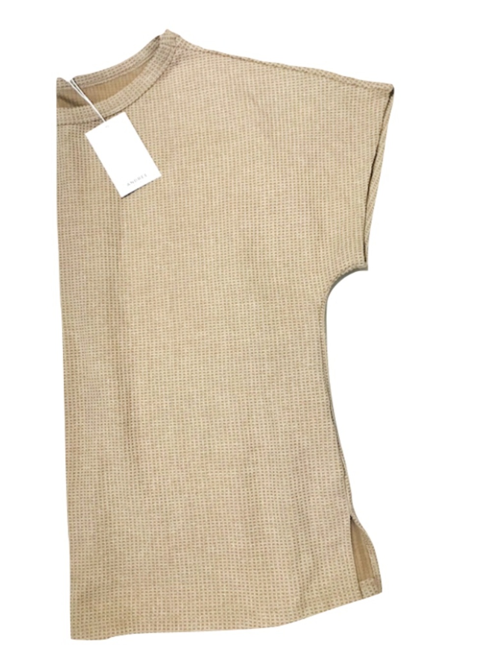 2/$29 Andree By Unit waffle knit top size 2X mocha cream - Picture 4 of 5
